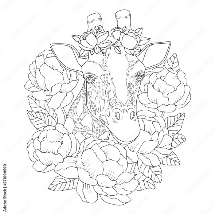 Easy animal floral coloring sheets