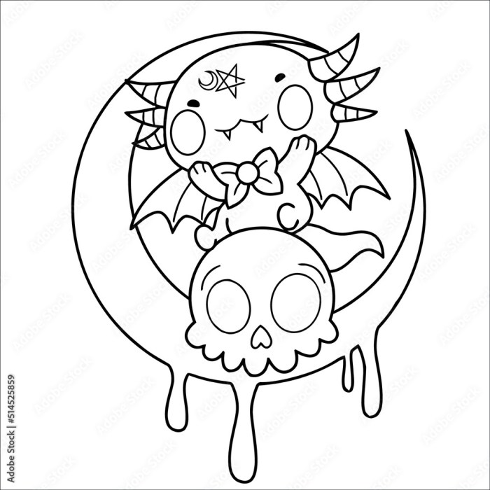 Gothic animal coloring pages