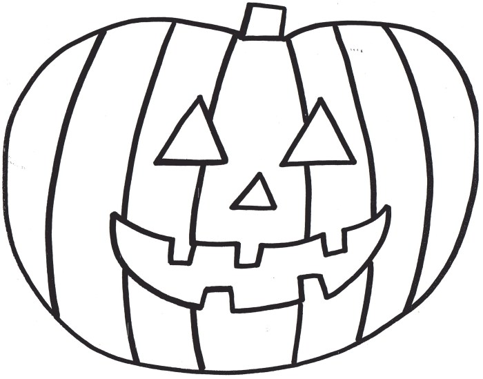 Coloring book pumpkin pattern