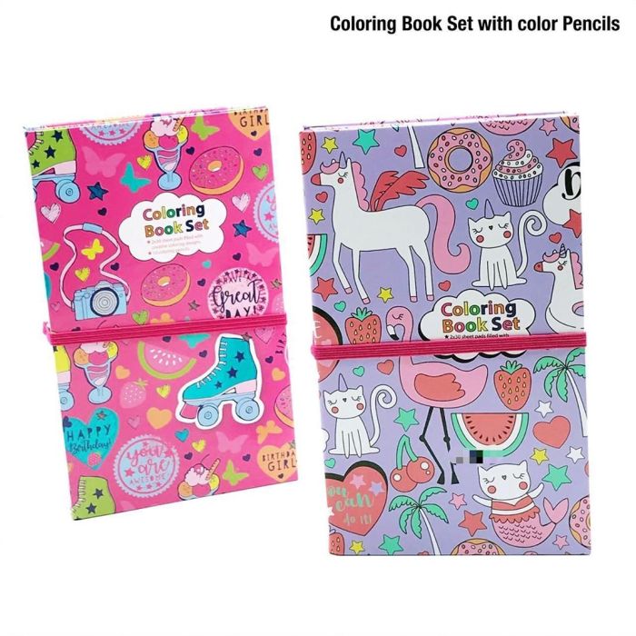 Coloring book gift set