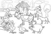 Farm animal coloring sheet printable