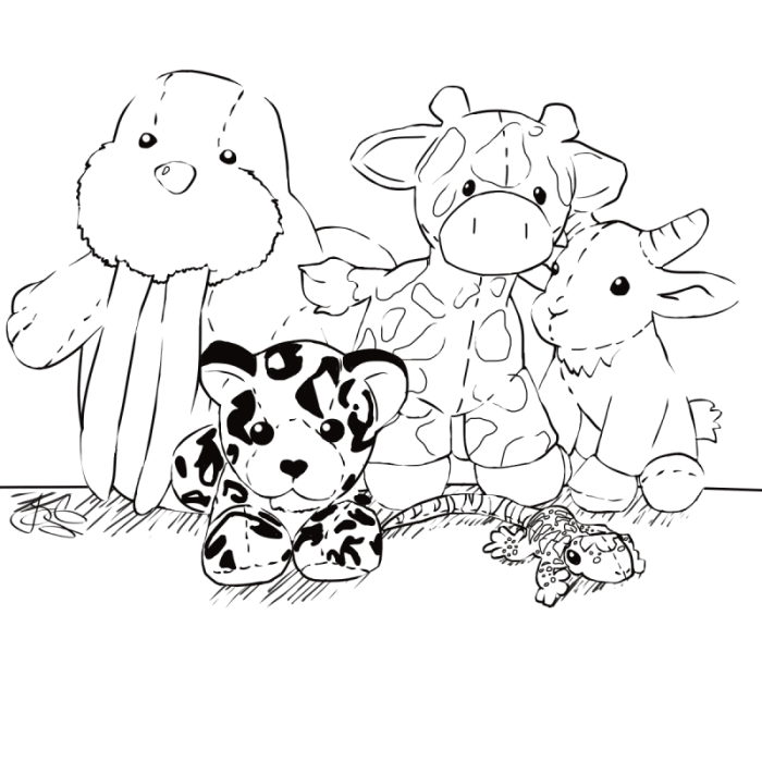 Stuffed animal coloring page