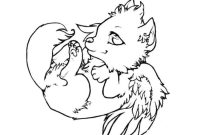 Firewolf anime little baby wolf coloring pages