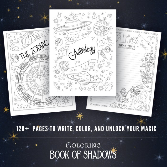 Book of shadows coloring pages