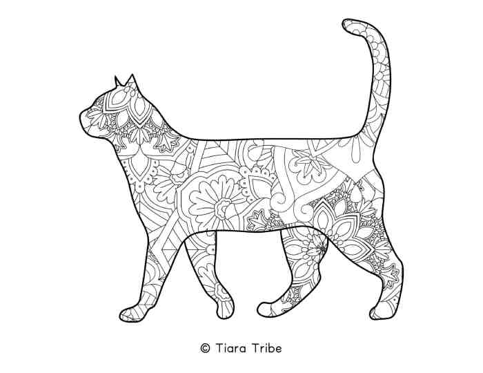 Easy mandala animal coloring pages