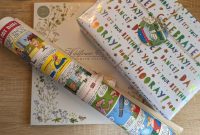 Coloring book wrapping paper