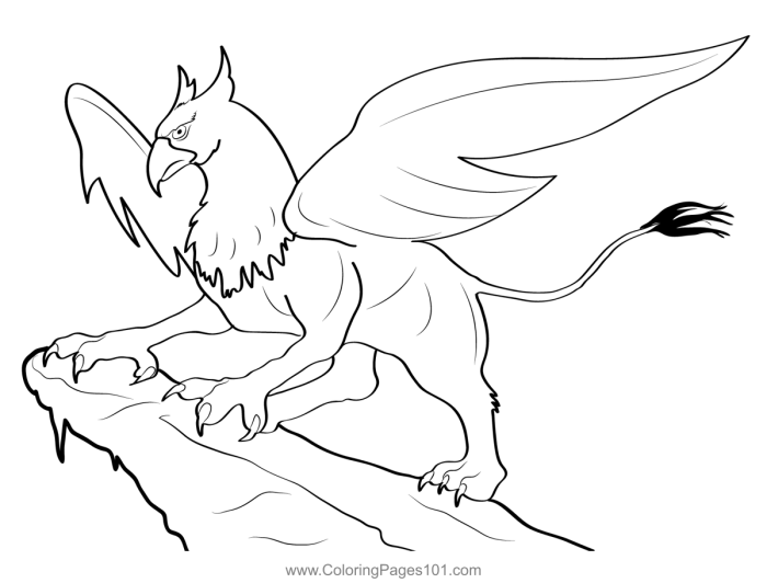 Griffin animal coloring pages