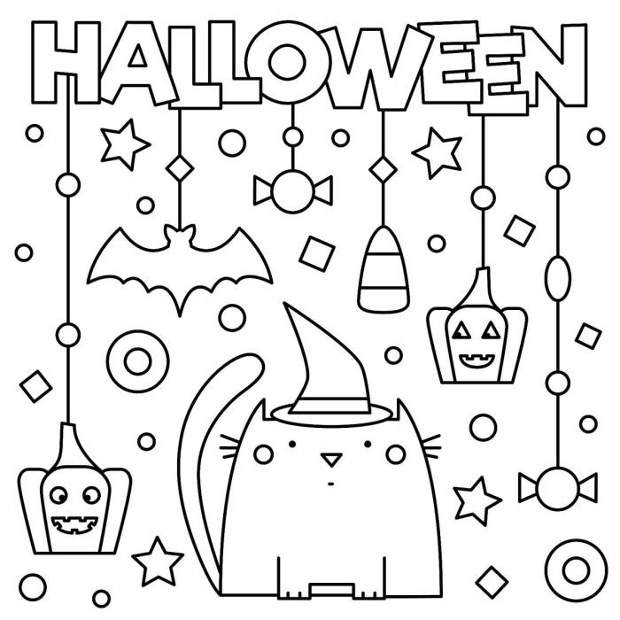 Halloween animal coloring sheets