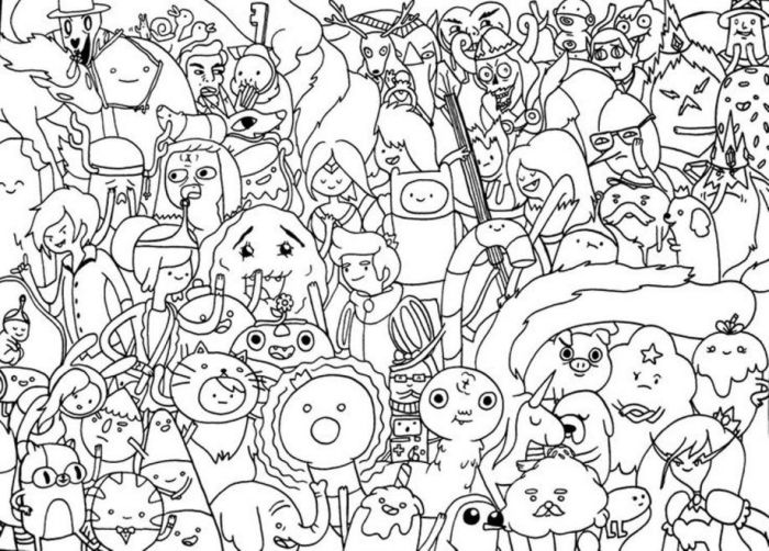 Coloring book adventure time