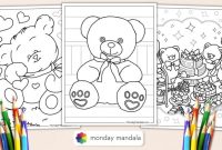 Coloring pages to print stuff animals teddy