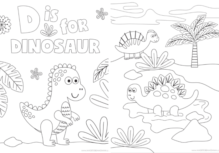 Dinosaur coloring book free