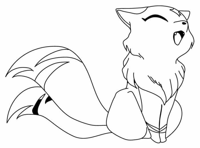 Fox anime coloring pages