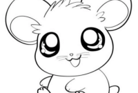 Cute coloring pages of animated hamsters