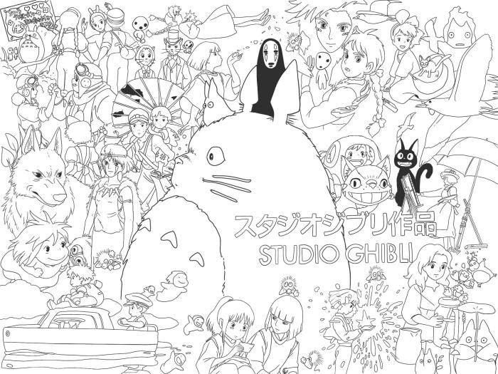 Coloring book studio ghibli