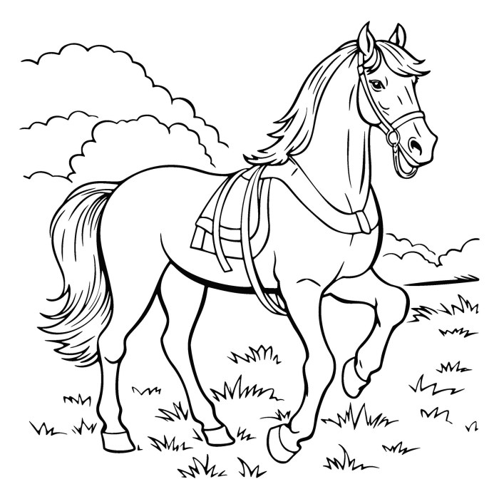 Horse anime coloring sheets for teens