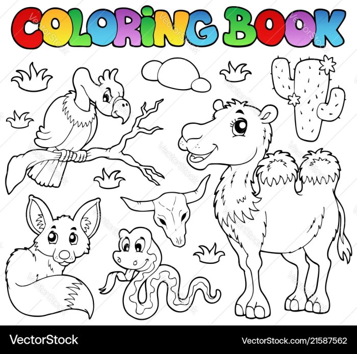 Desert animals coloring pages pdf