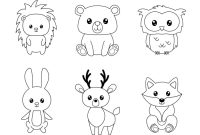 Cute woodland animal coloring pages printable