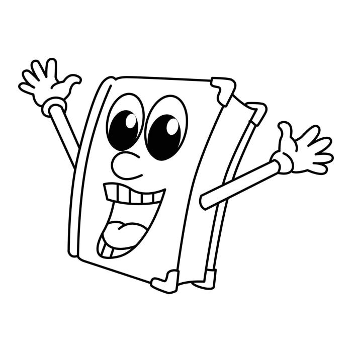 Coloring book cartoon characters