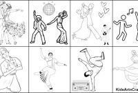 Dancing animals coloring page