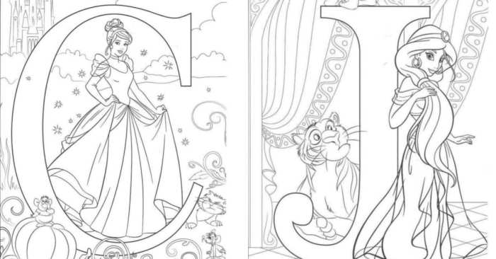 Disney alphabet coloring book