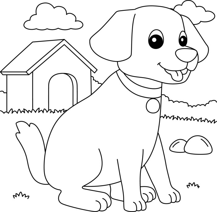 Dog coloring pages of animals