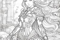 Fantasy anime coloring pages