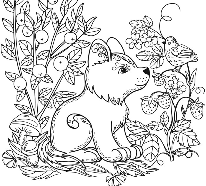 Animal coloring printing pages