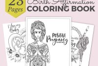 Birth affirmations coloring book