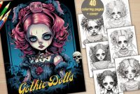 Creepy doll coloring book