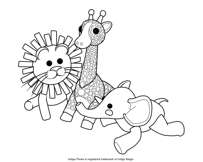 Stuffed animal coloring page