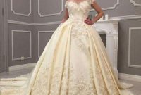 Cream colored lace wedding dresses