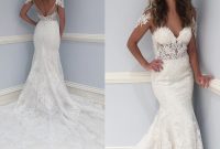 Wedding dresses v neck mermaid