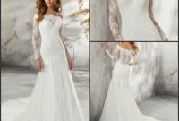 Wedding dress long sleeve v neck