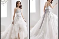 Wedding dress with purple