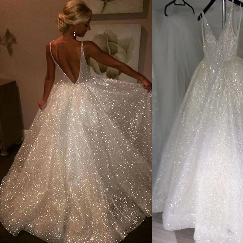 Wedding dress with bling