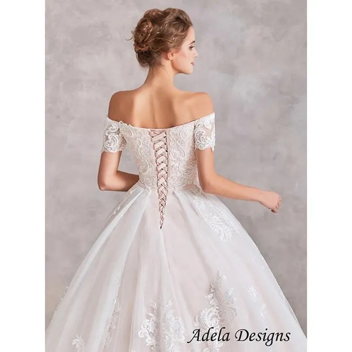 Wedding dress lace corset