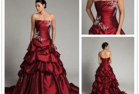 Dark red dresses for weddings