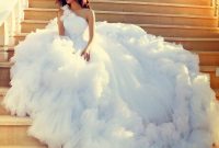 Wedding dress long train