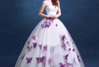 Deep purple wedding dress