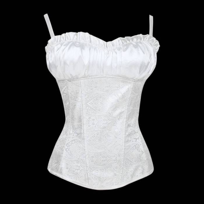 Corset white wedding dress