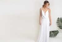 Deep v neckline wedding dress