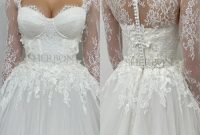 Corset white wedding dress