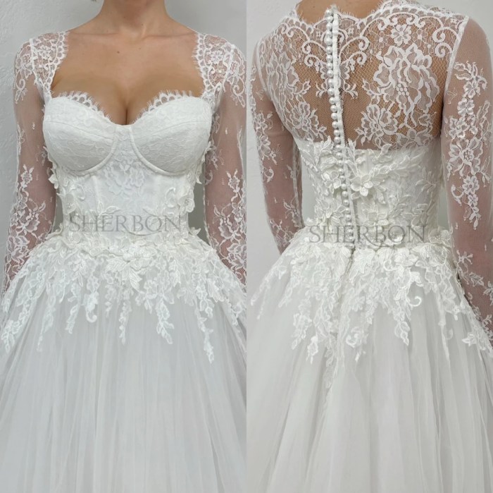 Corset white wedding dress