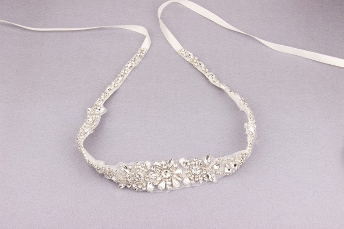 Wedding dress rhinestone belts