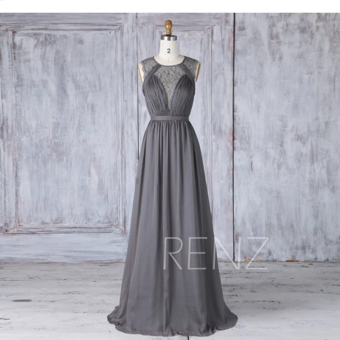 Dark grey wedding dress