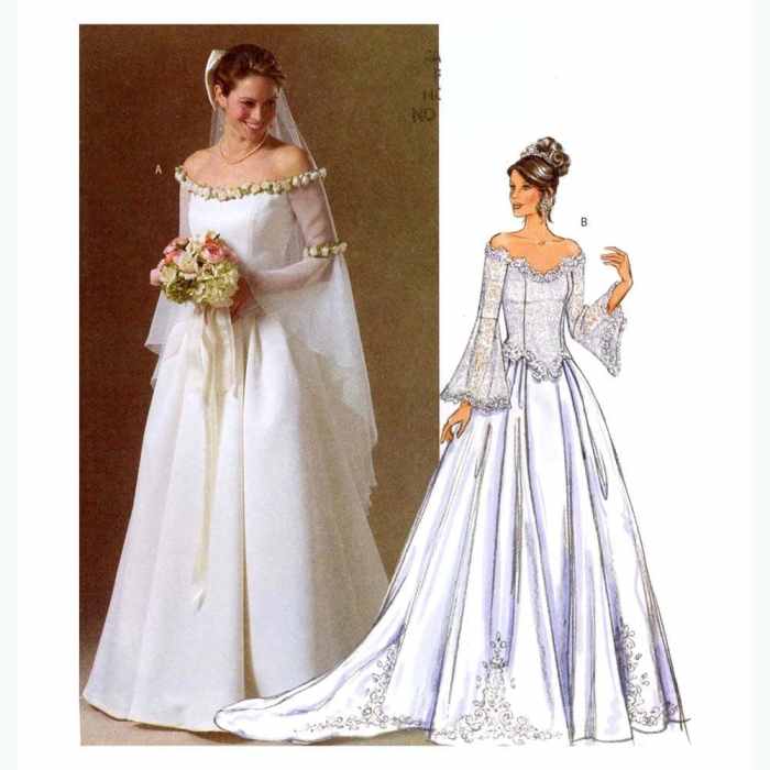 Wedding dress with layers