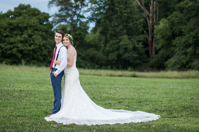 Wedding dress with no train