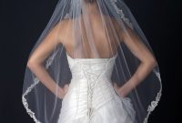 Wedding dress with long veil