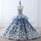 Wedding Dress with Royal Blue Color