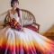 Wedding Dresses with Coloured Embroidery